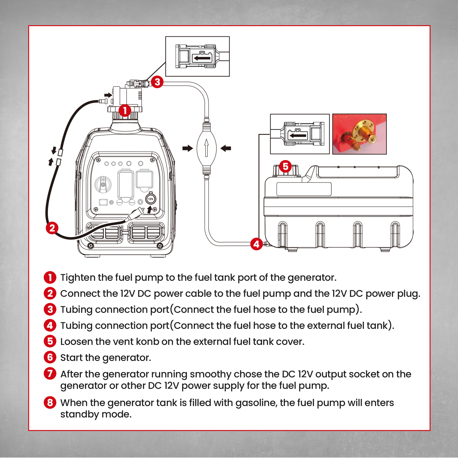 Generator Fuel Extender Automatic Sensing Extend Running Time For MXR2350 2850