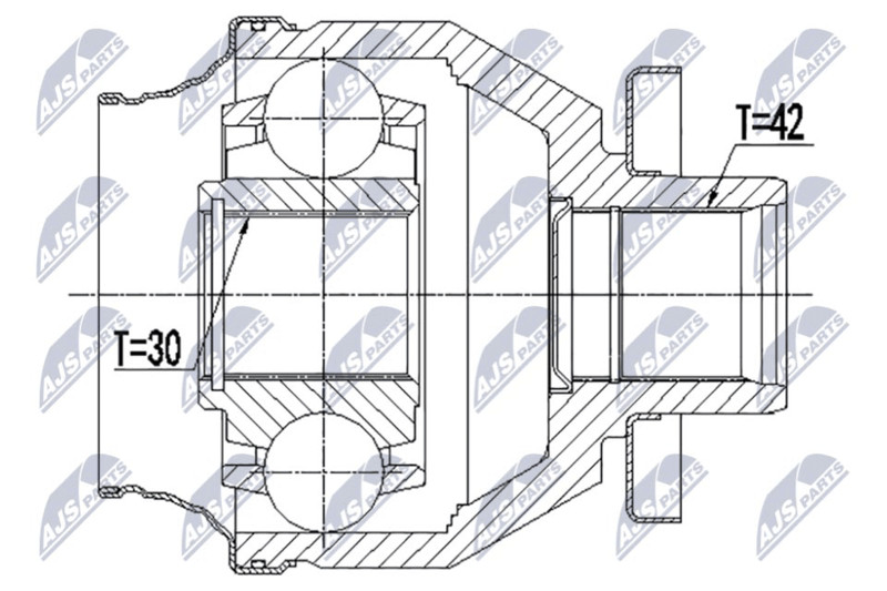 Kit joints arbre de transmission acier forgé haute performance VW Multivan V