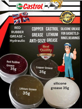 Castrol Red Rubber Grease Lithium Copper Set Brake Calliper silicone grease