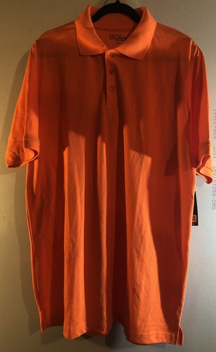 Galaxy by Havic XL Pique Polo Golf Shirt Short Sleeve Orange XL - Foto 1 di 8