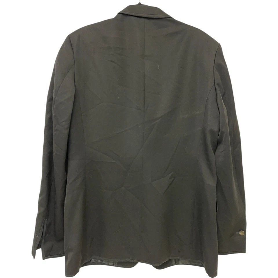 Chaqueta Abrigo Deportivo Roberto Cavalli Para Hombre 44R Lana-Lino Negro Forro Piel de Serpiente Foto 3 de 4