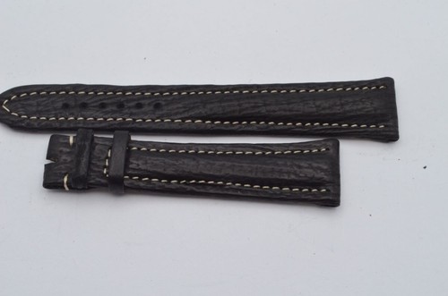 Tradema Pulsera de Cuero 22MM Para Hebilla 18MM 22-18 Negro Nuevo