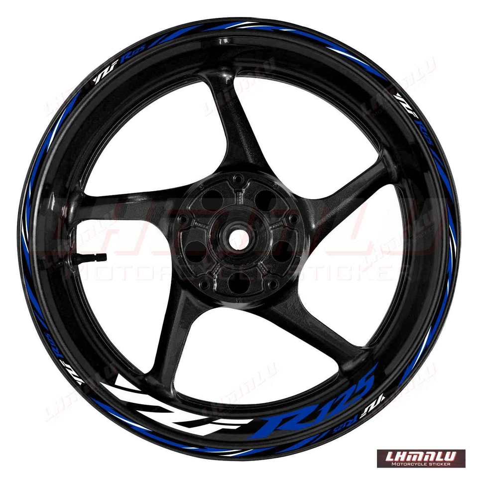 For YAMAHA YZF R125 R 125 Waterproof Decal Wheel Reflective RIM Stickers - Изображение 2 из 4