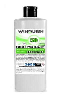 CLOVER 1 Litre Vanquish 50 Pro Heavy Duty Oven BIO Cleaner Fat Carbon Grease Burnt Food