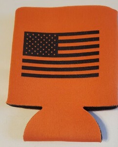 Grunt Style American flag koosie koozie coosie coozie military Orange New