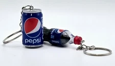Keychain 3D Simulation Pepsi keychain pendant mini accessories set of two