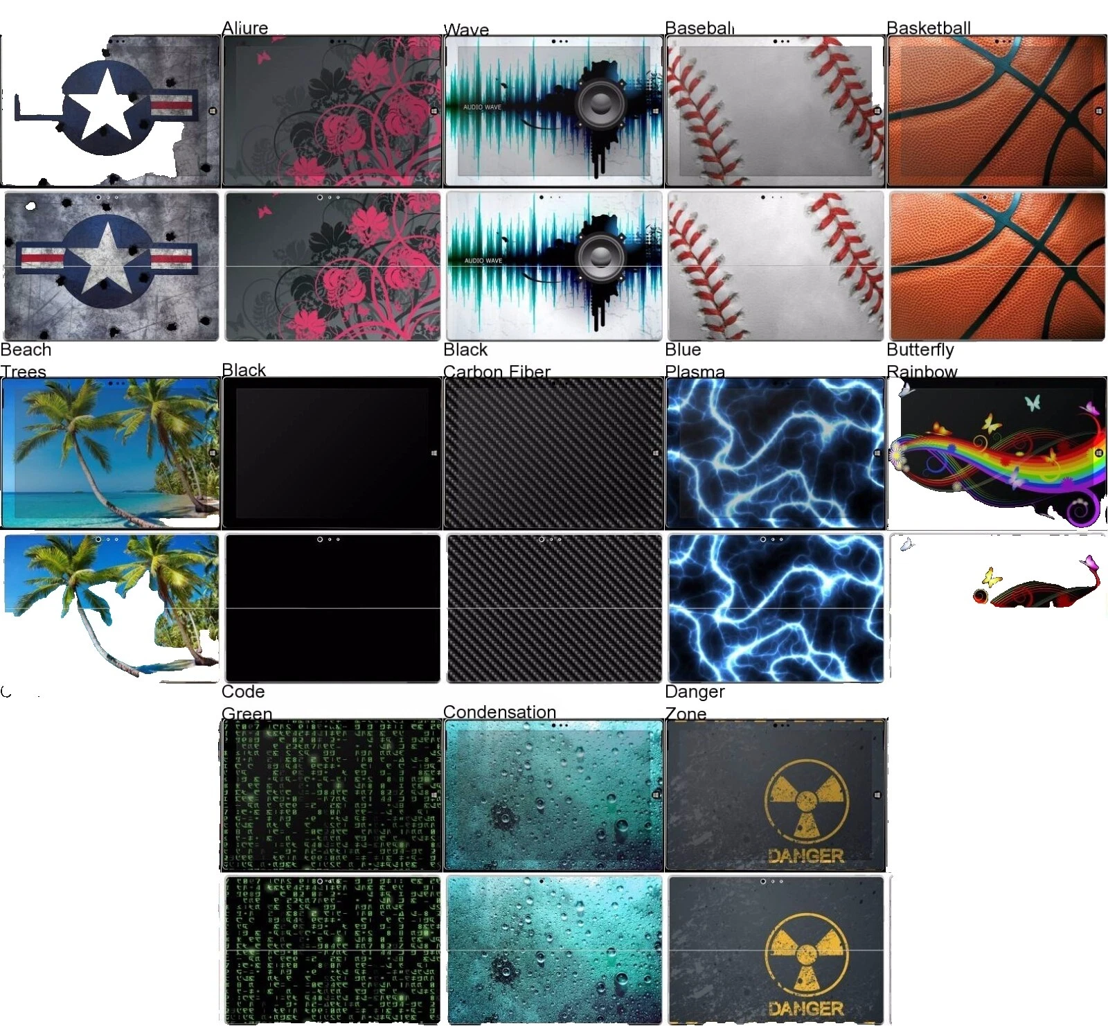 Autoadhesivos y Calcomanías lector de libros electrónicos y tablet para Microsoft Microsoft Surface Pro 3