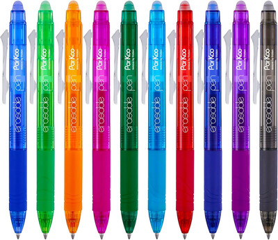 Retractable Erasable Gel Pens Clicker, Fine Point 0.7Mm, Assorted Color Inks for