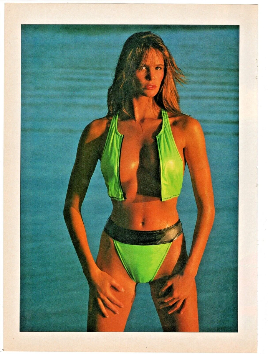 1988 Elle MacPherson Green Open Swimsuit Sports Illustrated Model