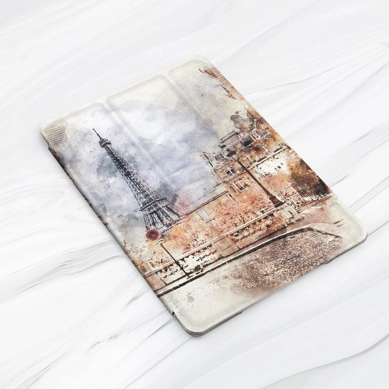 Vintage Paris Eiffel Tower Case For iPad 10.2 Air 3 4 5 Pro 9.7 11 12.9 Mini - Image 3 of 4