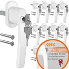 Window handle lockable button window fittings keyed alike window lock