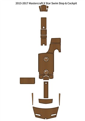 2013-2017 Mastercraft X Star Swim Step Cockpit Pad Boat EVA Foam Teak Flooring