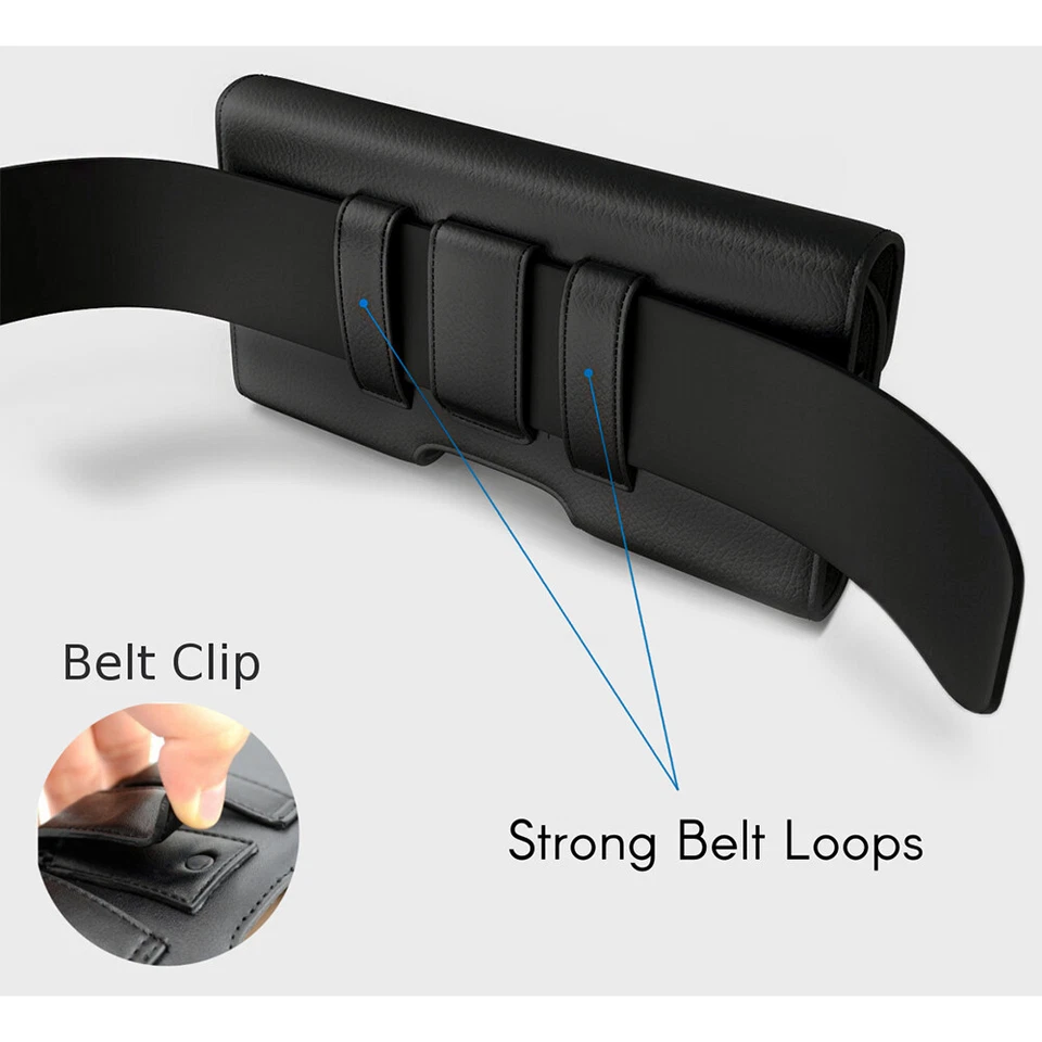 Reiko Leather Belt Clip Case Pouch for Phones COMPATIBLE WITH Otterbox Holster - Image 4 of 4