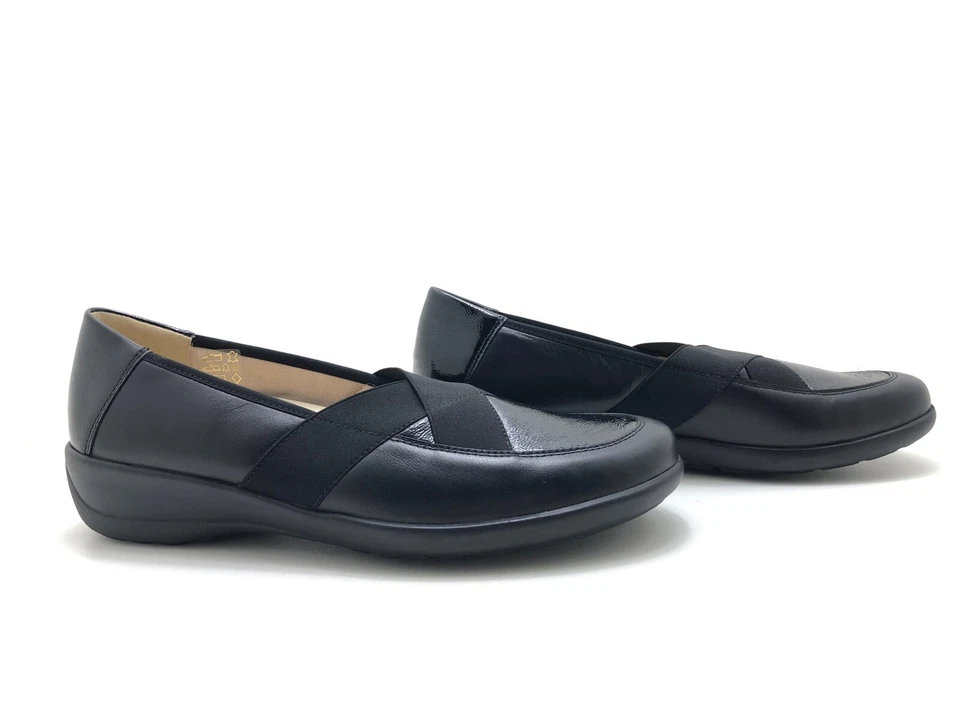 Goldkrone Damen Halbschuhe Ballerina Slipper Freizeitschuh Komfortschuh Schwarz - Bild 2 von 4