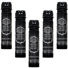 5 POLICE MAGNUM Pepper Spray Self Defense Security 5oz FlipTop Stream Tactical