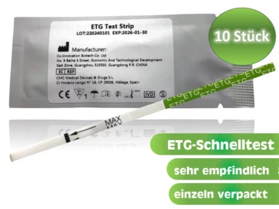 10x ETG / Ethylglucuronide Drogenschnelltest (Alkoholtest im Urin), 500 ng/ml