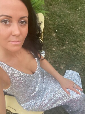 badgley mischka silver sequin dress Long Sleeve Sequin Belted Midi Dress by Badgley Mischka