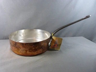 Sauteuse HAVARD Villedieu en cuivre étamé, Plat à sauter Neuve Ø 22 cm - Photo 1/4