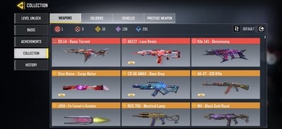 Call of Duty: Mobile Account   3 Mythic Weapons (1 Maxed) + 10 Legendary Guns