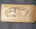 1973 Covered Wagon-Prairie Schooner Bar-Patrick Mint 1 Troy oz. .999 Silver