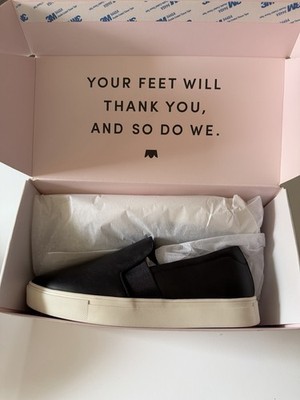 Women's Birdies Swift Leather Slide Black Leather 9.5 New In Box 