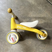 Triciclo amarillo LOL-FUN para niños de 1 a 4 años, 3 ruedas
