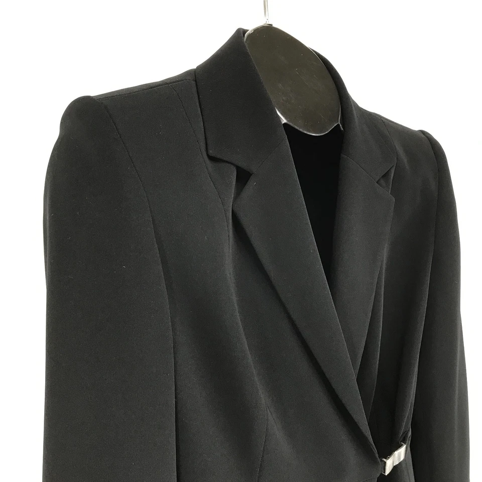 Blazer asimétrico vintage Ice Cube by Michael para mujer talla 10 negro pequeño Foto 4 de 4