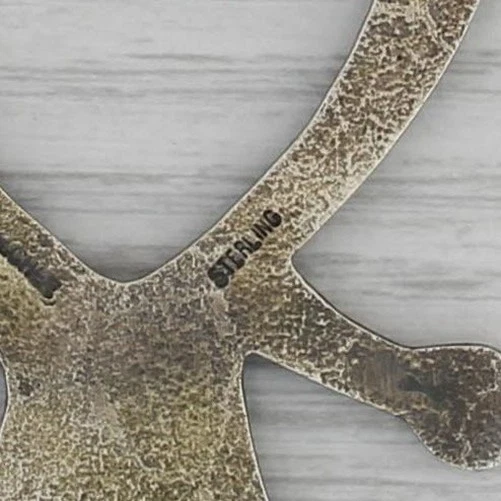 Ciondolo A Cuore In Argento Sterling R Chee Rosa Navajo Nativo Americano - Immagine 4 di 4