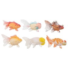6 Pcs Artifical Plastic Floating Fish Artificial Aquarium Tank Decoration Fake