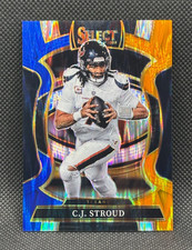 CJ STROUD Blue and Orange Shock 12/35 - 2025 Panini Select - Houston Texans #34