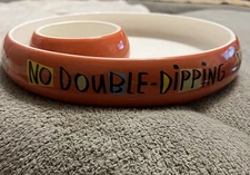 Chip And Dip Bowl Hallmark Shoebox "No Double Dipping"