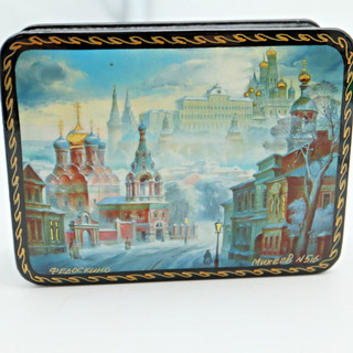 Signierte Lackdose Russland 10 5 x 8 x 3 5 cm
