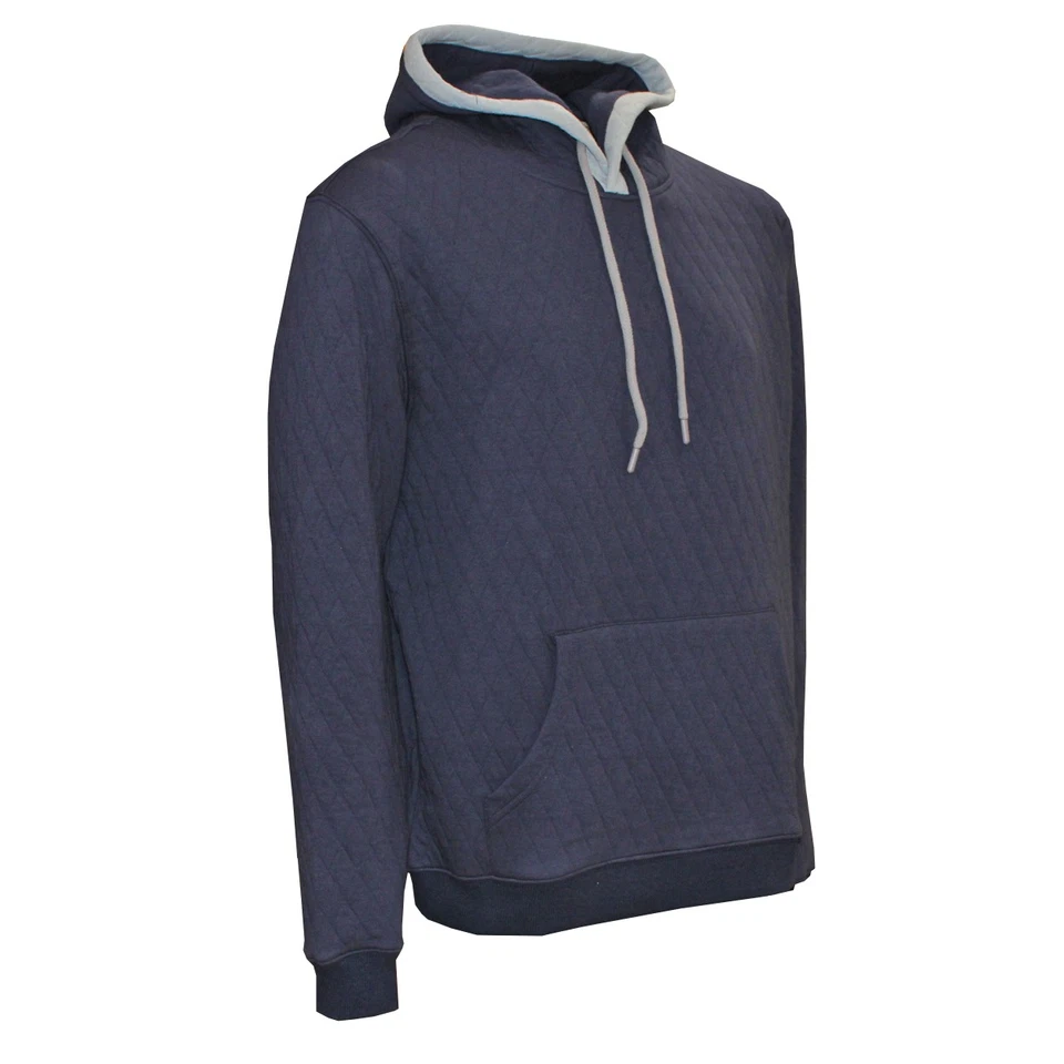 Sudadera pulóver con capucha acolchada lisa Byron Nelson Golf para hombre, mediana azul marino Foto 3 de 3