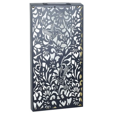 Solar Kolibri Metall Wandbild Außen LED Garten Panel Terrasse Zaun Deko