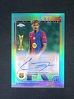 2024-25 Topps Chrome UEFA Lamine Yamal Auto Aqua /199