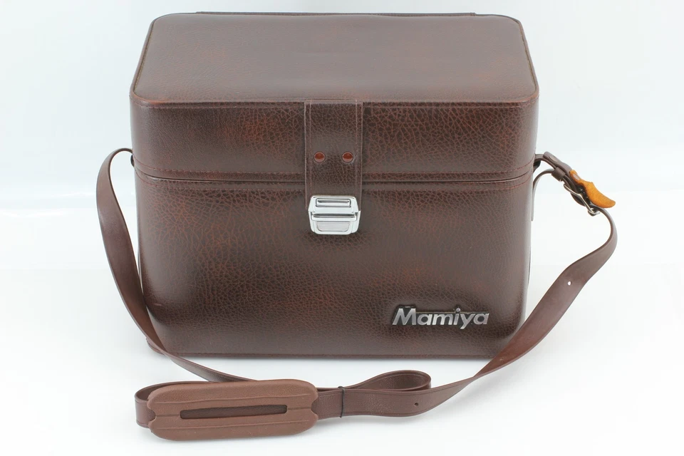 ¡Bolso de cuero raro! [COMO NUEVO] Bolsa rígida original Mamiya para RB67 RZ67 de JAPÓN Foto 3 de 4