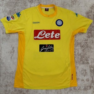 SSC Napoli T-Shirt Home 2023/2024 – EA7, Col Rond, 82% Polyester 18% Élasthanne, Officiel