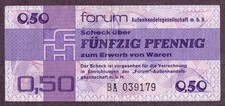 DDR 50 Pfennig check 1979 condition III + VF + BB + S/N BA039179 P. FX1 Ros. 367