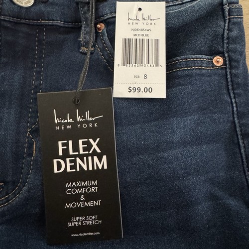 Nicole Miller Women’s Flex Denim Stretchy SoHo High Rise Bootcut Jeans Sz 8 NWT - Picture 4 of 13