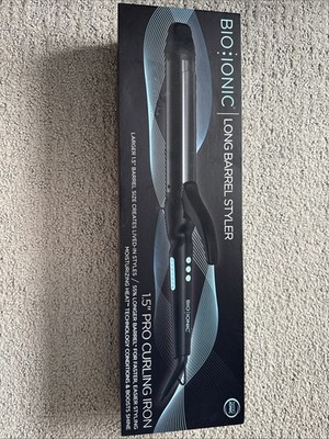 Bio Ionic Long Barrel Styler 1.5  Pro Curling Iron Fast Ship
