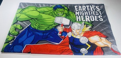 1 Marvel Avengers Mightiest Heroes Reversible Pillow Case Hulk Thor Iron man