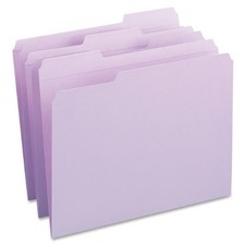 Smead SMD12434 Lavender File Folders 1/3 Tab Cut 100/Box