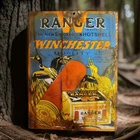 Vintage Winchester Porcelain Sign Ranger Smokeless Smith Wesson Colt Hunting USA