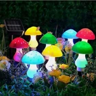 8Pcs LED Solar Mushroom Lights Outdoor Garden Decor Waterproof Fairy Light Lamp