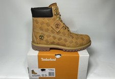  TARIFF-FREE Timberland Premium 6 inch Boot Debossed Print Sz 9-9.5-10 Wheat