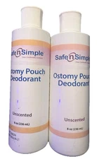 2 Safe n' Simple #SNS40208 Ostomy  Pouch Deodorant Unscented 8oz 2026 New!