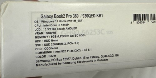 Samsung Galaxy Book2 Pro 360 Intel Core i5-1240P 8GB RAM 256GB SSD 13 inch - Afbeelding 15 van 21