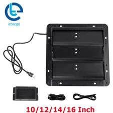 10/12/14/16 Inch Shutter Exhaust Fan W/ Speed Controller For Sheds Attics Black