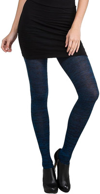 HUE Space Dyed Sweater Tights S/M Catalina Blue   Pull-On Closure, Hand Wash