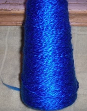 ACRYLIC /NYLON CONE BLUE YARN  MACHINE/KNITTING /NEEDLEPOINT  7 OZ